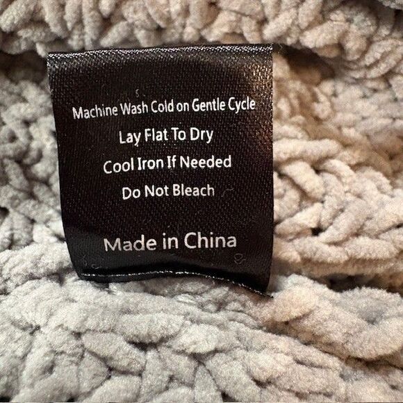 POL Womens Large Gray Chenille Chunky Knit Tank Top Boho Sleeveless - Picture 6 of 8